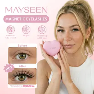 MAYSEEN Soft Magnetic Eyelashes, 11 Options, Eyelash Extensions with Applicator Kit, Reusable Magnetic Lashes, Glue-free, Waterproof, Lightweight, Fluffy Soft Magnetic Strip with Free Gifts: Eyelash Curler & Lash Setting Liquid, Gifts Pack, Cosmetic
