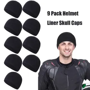 9 Pack Helmet Liner Skull Caps Cooling Sweat Running Hard Hat Liner Cycling Cap for Men Women, Outdoor Sports Running Hat, Quick Drying Cycling Hat
