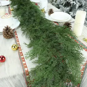 Christmas Tree Decoration Clearance Sale, Realistic Snowy Pine Garland, Holiday Fireplace Table Dining Room Decor (148 Branches)