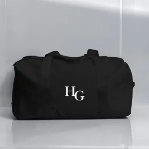 Initial Duffel Bag, Personalized Christmas Gifts, First and Last Name Letter Bag, Black Gym Bag, Custom Sports Bag, Unique Gym Equipment Bag