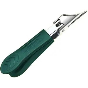 3-Piece Beveled Eagle Beak Nail Clippers Set – Large Opening, Anti-Splash Design For Thick And Hard Nails, Heavy-Duty Stainless Steel Clippers For Home Use （Green）