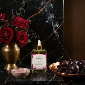 Plum Vanilla Dry Body Oil | Sophisticated Plum Body Oil | Fast-Absorbing Luxury Glow Oil