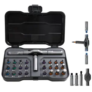 24 in 1 DlY Screwdriver kit SwitchableScrewdriver Shape Magnetic Ratchet Screwdriver Tool Set,Compact  Portable Ratchet screw0driver Set,Magnetic Chrome Vanadium Ratchet Screwdriver Set, household appliance Home Repair Tool Set Magnetic Screwdriver Set