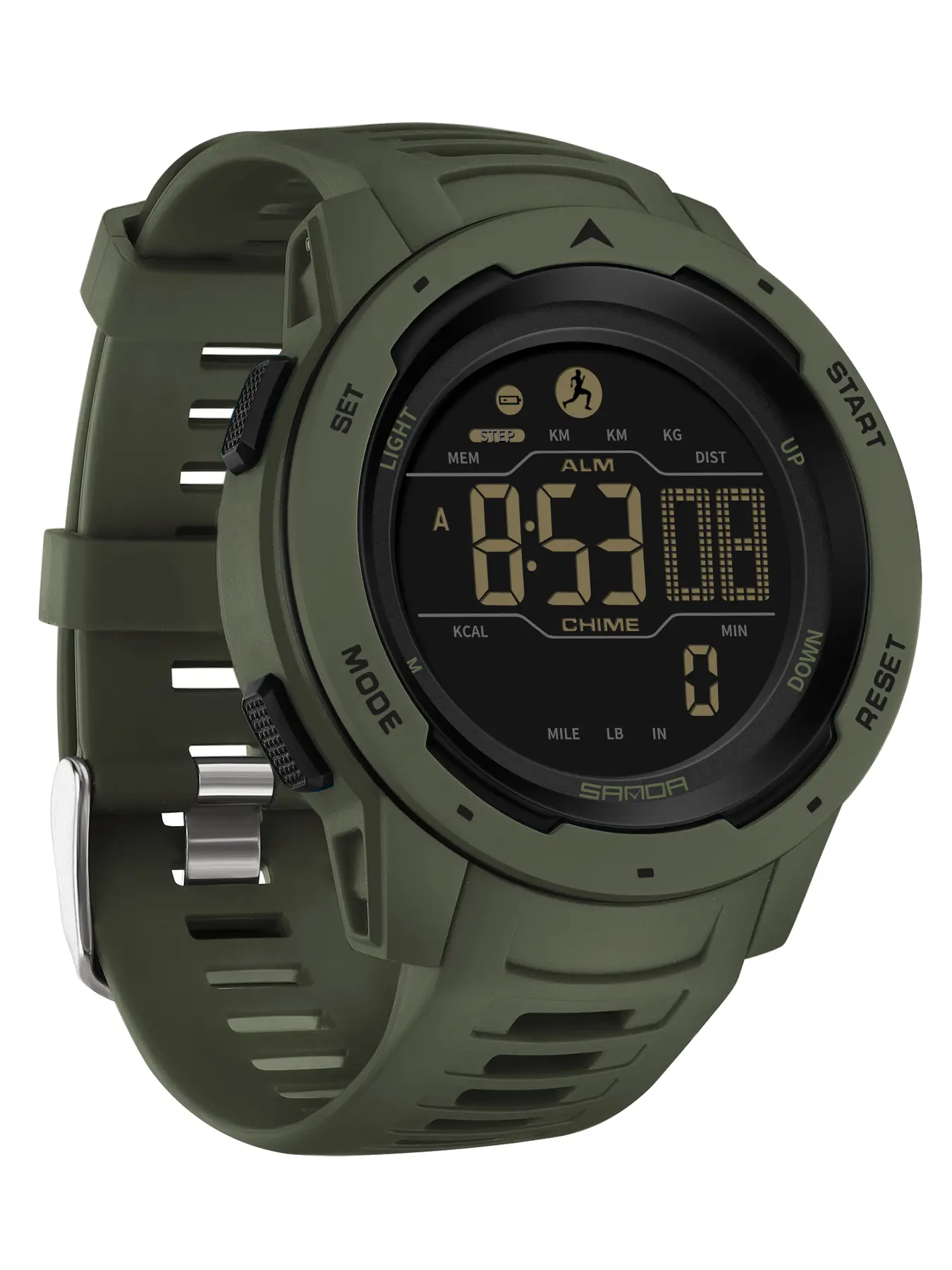 OFNS 1Pcs Calorie Pedometer Alarm Clock Waterproof Wristwatch Multifunctional Mountaineering Military Wind Shockproof Watches for Men digital watch Fashionable Luminous Waterproof Watch Stylish Watch Modern Waterproof Watch