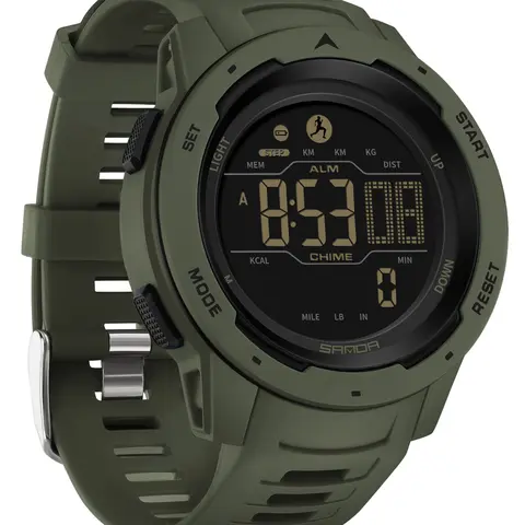 OFNS 1Pcs Calorie Pedometer Alarm Clock Waterproof Wristwatch Multifunctional Mountaineering Military Wind Shockproof Watches for Men digital watch Fashionable Luminous Waterproof Watch Stylish Watch Modern Waterproof Watch Water Resist