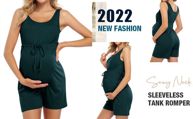 GARVEE Vestido de maternidad para mujer, cuello redondo, sin mangas, camiseta de verano, forro polar verde con licencia oficial de star wars silent one crew., XL