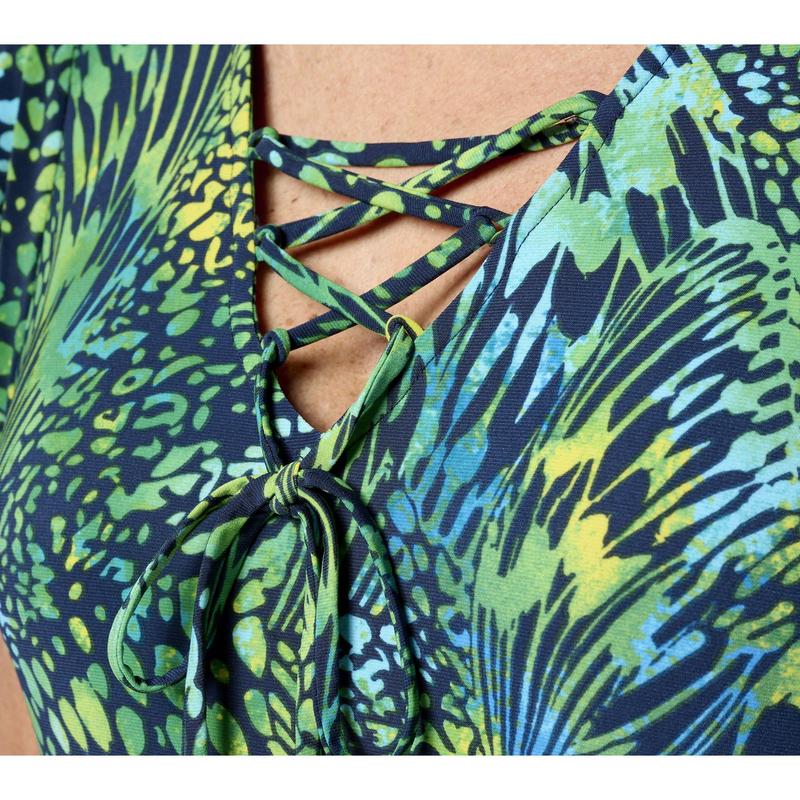 Attitudes by Renee Regular Como Jersey Lace Up Front Maxi Dress