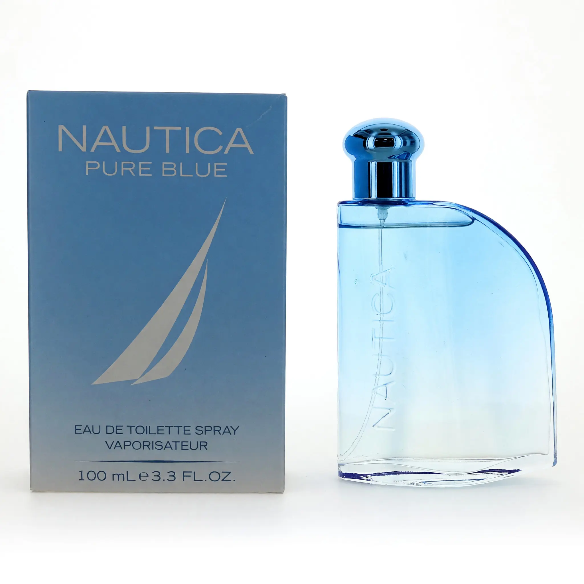 Nautica Pure Blue by Nautica, 3.3 oz EDT Spray for Men, Vanilla Scents, Aquatic, Men's Fragrance, 3.3Oz, Fresh Marine, Ocean Vibe