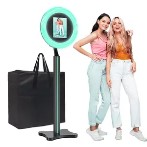 MWE Selfie Photo Booth , Light Photo Booth for Christmas Wedding Party, Selfie Booth Shell Stand