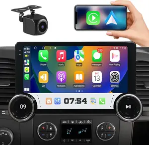 Double Knobs Car Radio for Chevrolet Silverado Tahoe GMC Sierra Yukon, Android 13, 2G+64G Stereo 10 Inch Touchscreen HeadUnit with CarPlay AndroidAuto/GPS/FM/BackCamera