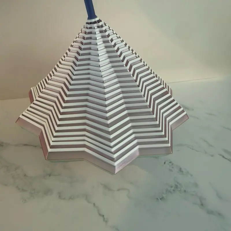 Handcrafted Geometric Kinetic Art Spinner - 10-Point White Top Layer, Hypnotic Spiral Design, Smooth Rotation Mechanism, Manual Spin Sensory Figurine, Geometric Sculpture Figurine, Stress Relief Home Decor Statue, Geometric Sculpture Figurines, Sensory Fi