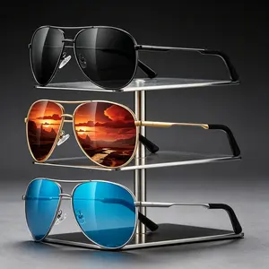 Pack of 3 Polarized Aviator Sunglasses for Men Women- Classic Sun Glasses for Driving Fishing with UV Protection Perfect for Outdoor Enthusiasts
