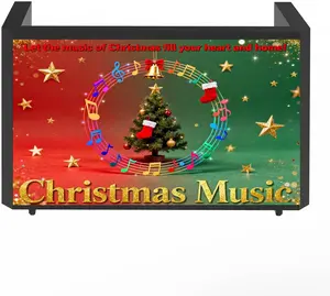 LED DJ Booth, P2.604 GOB Indoor LED Display Screen DJ Booth Facade with PC/Phone Remote Control, Portable LED Video Digital Display Screen DJ Booth Table with wheels, 170° Wide Viewing Angle