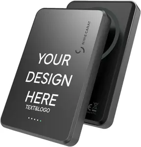 Custom Logo Power Bank 10000mAh – Branded Portable Charger with Engraved or Printed Logo, Personalized Corporate Gift for Clients, Events, Employees or Conferences