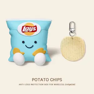 2026 Cute Cartoon Chips Earphone Protective Sleeve with Pendant, Cover, Protection Box, For Apple AirPods4, for Air Pods Pro3  Pro2 Case