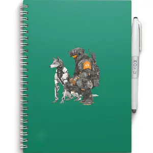 Tactical Soldier & Robot Dog Sticker,  Futuristic Military Operator Art Decal