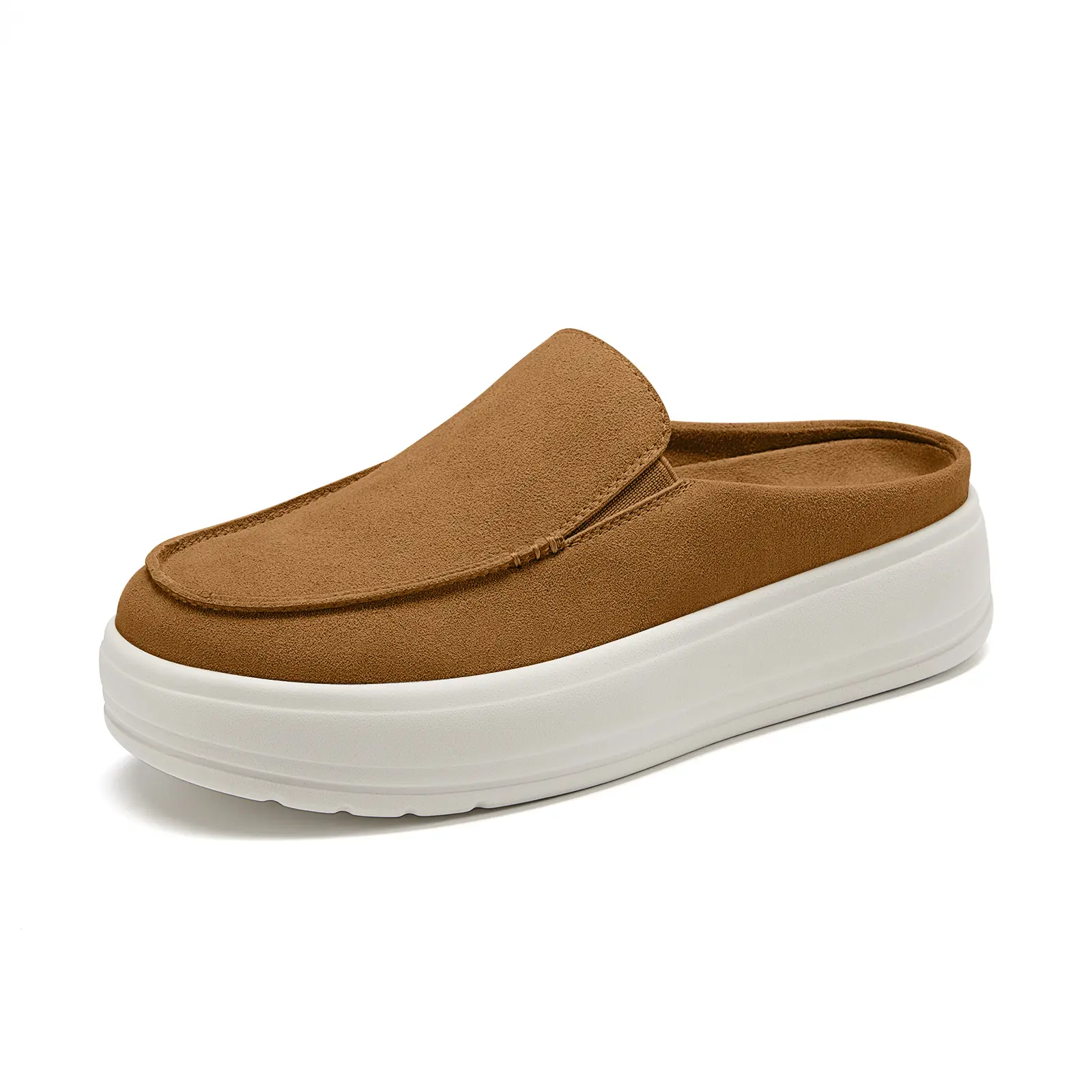 Rihero Women's Comfy Slip-On Platform Mule Shoes - Memory Foam Insole, Flexible EVA Outsole, Trending Women's Walking Shoes for Work, Casual Footwear, Shoe