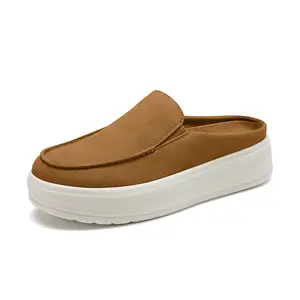 RIHERO Womens Comfortable Slip on Platform Mules Memory Foam Lightweight Round Toe Shoes for WorkWalking