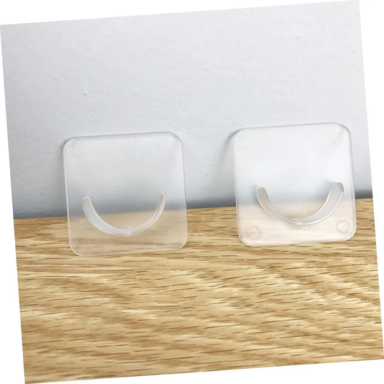 2Pack Shower Curtain Rod Holder, Upgraded Adhesive No Drill Tension Curtain Rod Brackets for Bathroom, Universal Bathroom Shower Rod Retainer