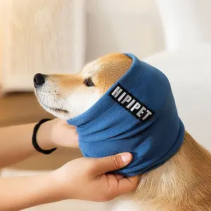 Pet Calming Head Cover for Dogs & Cats, Soft Elastic Noise Reduction Ear Protection Collar, Outdoor Travel Pet Earmuffs