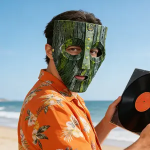 2026 Resin Tree Monster Cosplay Mask Adult Halloween Party Costume Full Size Props，Realistic Handmade TreeBark Mask