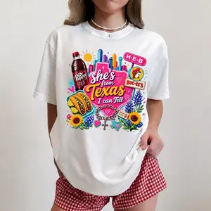 She's From Texas I Can Tell T-shirt, She's From Texas Pink Design Shirt, Western Shirt, Texas Girl Graphic Tee, Womenswear Full Sizes S-4XL (TS02)
