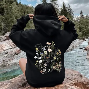 Delicate Pressed Wildflowers Hoodie Dandy Hoodie Hoodied Cotton All Fit
