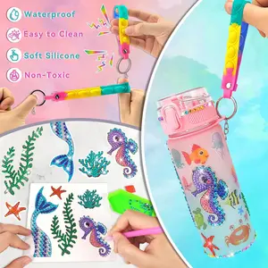Ocean Series Decorate Your Own Mermaid Water Bottle Kits for Girls, Mermaid Toys for Girls Painting Crafts Kit, Girls Birthday Christmas Gifts Toys - Home Improvement.
