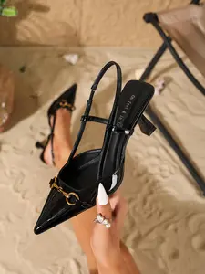 Women's Fashionable Pointed Toe Slingback Pumps, Elegant Slip on Pumps for Party, Daily Clothg Decor for Women & Girls