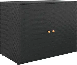 Garden Storage Cabinet with Solid Acacia Wood Doors – Outdoor Tool Chest with Powder-Coated Steel Frame, 39.4" x 21.9" x 31"