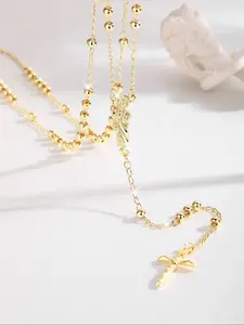 Fashionable Saint Jude Pendant Beaded Necklace, Christian Prayer Beads Jewelry, Unisex Gift for Holidays Blessing, Exquisite Jewelry Gift