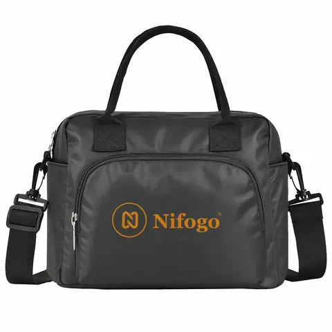 Nifogo 11L High-Capacity Expandable Insulated Cooling Lunch Pouch Bag - Easy-Carry, Waterproof, Leakproof, Stain-Resistant, Tear-Resistant Fabric for Camping Food, Packing Lunch for Kid & Husband (Black/Gray for Adults)