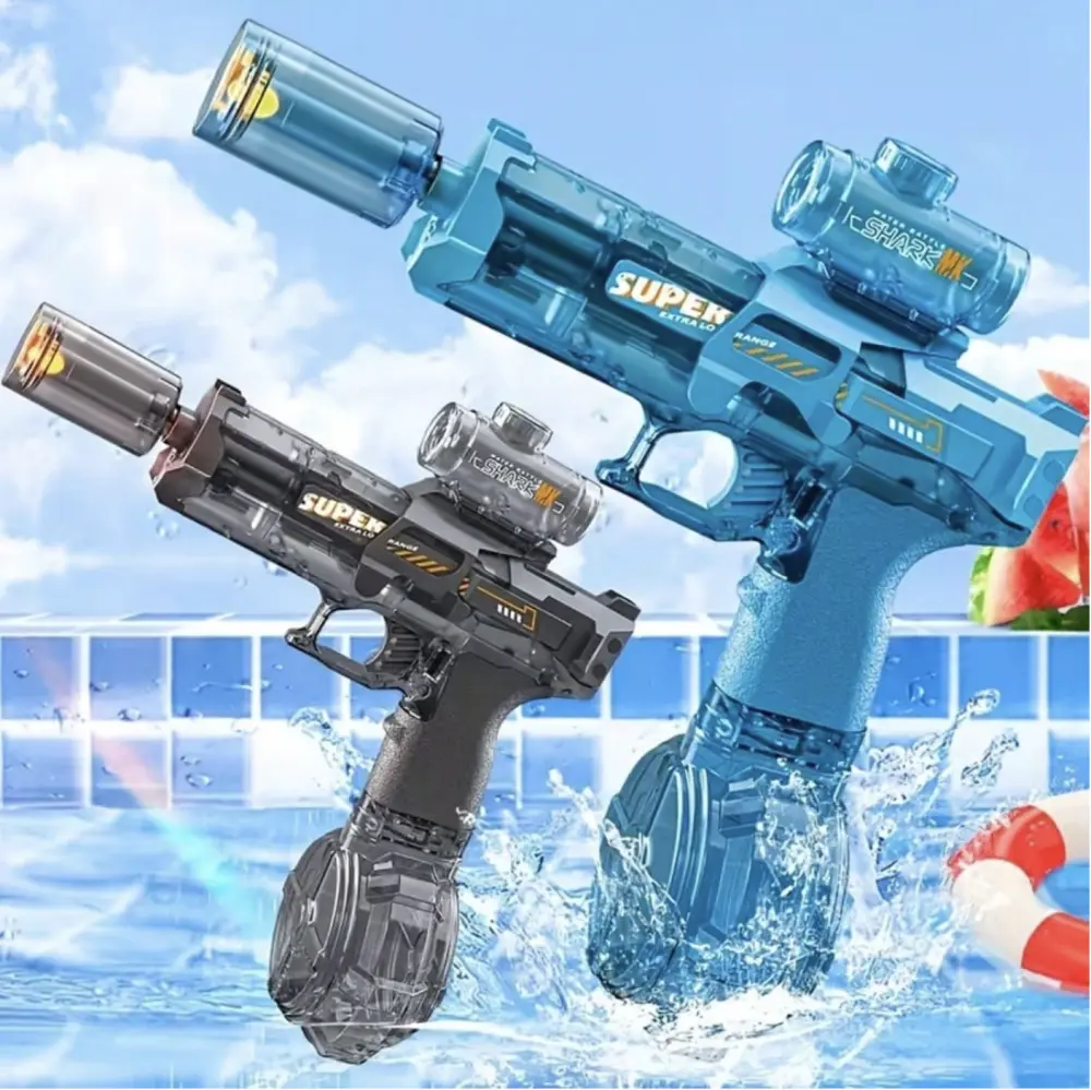 Electric LED Plastic Unisex Water Blaster - Large Capacity Automatic Squirt Gun, Outdoor Pool Toy for Boys/Girls, Patio Party Ready, Led Lights