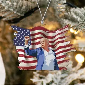 Trump Ornament, Stand With Trump Ornaments, Bulletproof Trump Ornament, Christmas Gift 2024, Fight For America Ornament, President Trump Ornament