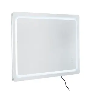 LED Bathroom Mirror, 32x 48 LED Bathroom Vanity Mirror with Frontlit and Backlit, Anti-Fog Memory Mirror with Lights, Stepless 3 Colors Temperature Dimmable Bathroom Mirror, Wall Mounted