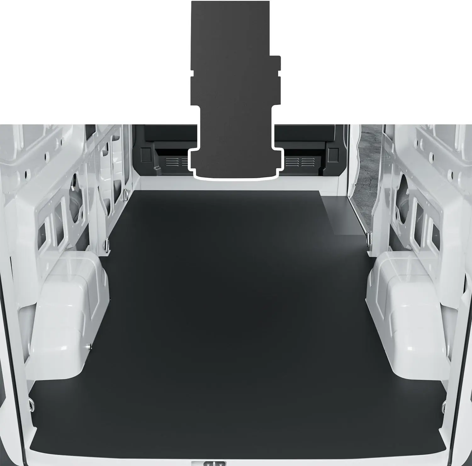 [Fits 15-25 Transit] 148" WB Cargo Mat Floor Mat Compatible with 2015-2025 2022-2026 Ford Transit Trunk Mat Long Series Vans Only Cargo Liner TPE Trunk Liner Replacement for 2015-2025 Ford Transit Accessories