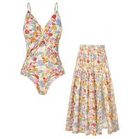 Apricot with Colorful Floral