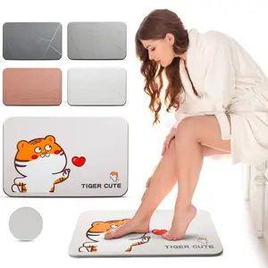 Homerz Stone Bath Mat & Shower Mat – Non-Slip Diatomaceous Earth Quick-Dry Mat – Super Absorbent, Eco-Friendly Bathroom Floor Mat with Minimalist Design (23.6" x 15.3") in Multiple Designs and Colors Traditional Pad