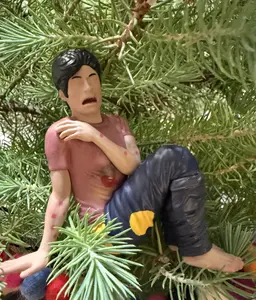 Billy That Lil Junkie Limited Edition Pop Art Figure with Authentic Tenderloin Alley Backdrop Realistic Expression & Panic Toilet Paper Accessory