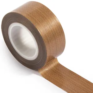 Teflon Tape, 1" x 33ft x 0.18mm High Temperature PTFE Coated Fiberglass Adhesive Tape