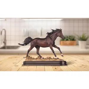 6.25"H Dark Brown Galloping Horse Figurine 6.25"H Dark Brown Galloping Horse Figurine