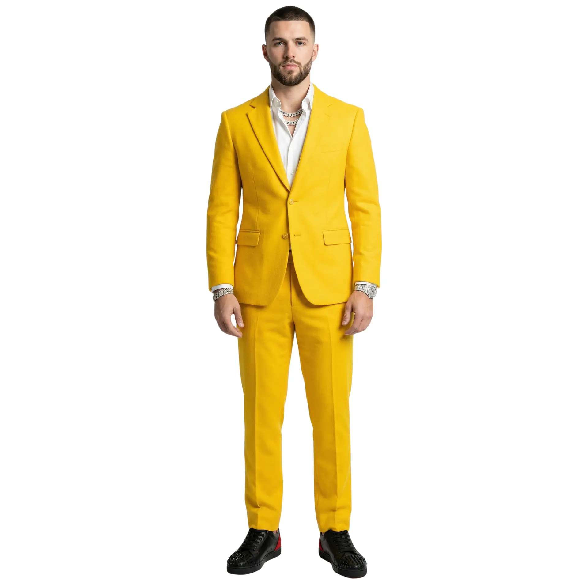 The Sharp Chimp 2pc Classic Men's Suit - Yellow The Sharp Chimp 2pc Classic Men's Suit - Yellow