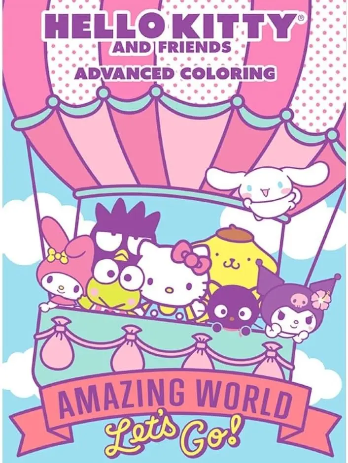 Hello Kitty and Friends Advanced Kawaii Coloring Book - English, Adventure-Focused Kids' Activity Book for Children, Boosting Creative Expression & Imaginative Journey (Amazing World Let's Go Theme), Advanced Coloring