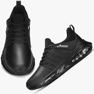 Non Slip Work Shoes for Men Steel Toe Cap Waterproof Kitchen Chef Shoes Comfort Slip On Sneakers with Air Cushioning and Removable Insole