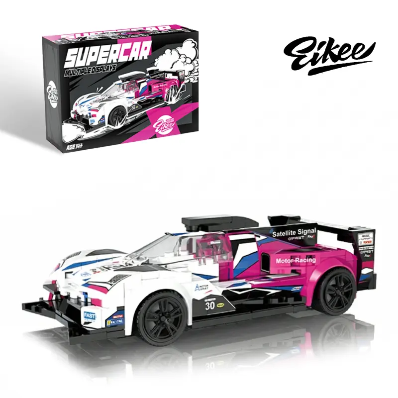 Eikee Y24008 Le Mans Mini Supercar Model Building Set - 605 Pieces Construction Toy with Interlocking Puzzle Blocks & Race Cars, Detailed Design Collectible, Collectibles