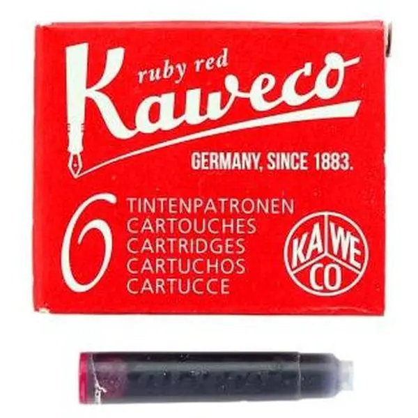 Kaweco Ruby Red Fountain Pen Ink Cartridges, Office Stationery Ink Set for Writing Tools