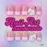 Delicatething Y2K Style Duckbill Nails, Handmade Wearable Nails, 4 Sizes XS S M L, Bow, Spots, French Design, French Tip, Perfect Gift