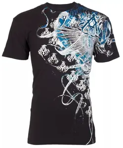 ARCHAIC by AFFLICTION Black WOODCUTS Short Sleeve Slim Fit Y2K T-shirt NWT