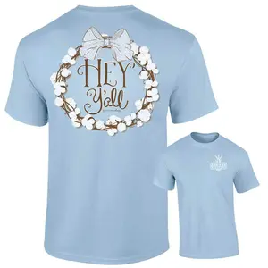 SALE Southernology Preppy Hey Y'all Cotton Chambray Comfort Colors T-Shirt