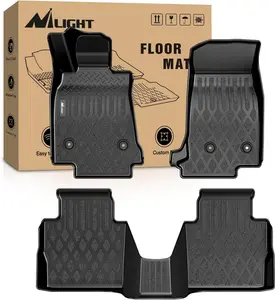 Nilight Automotive Floor Mats - Custom-Fit Waterproof TPE Floor Liners for Cadillac CT5 2019-2024, All-Weather Heavy-Duty Waterproof Car Interior Accessory, Waterproof Car Mats